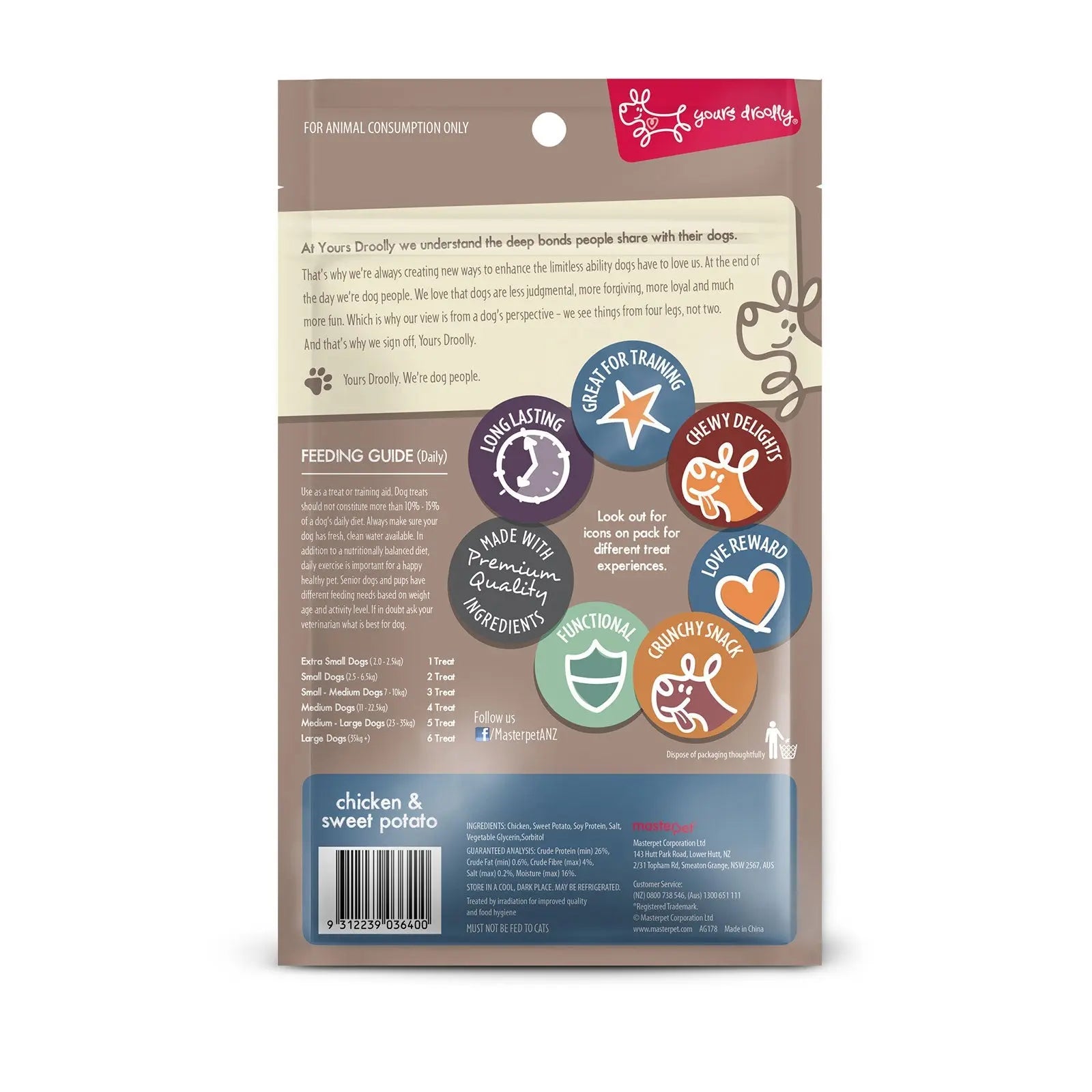 Yours Droolly Chicken & Sweet Potato Dog Treat - Kellyville Pets