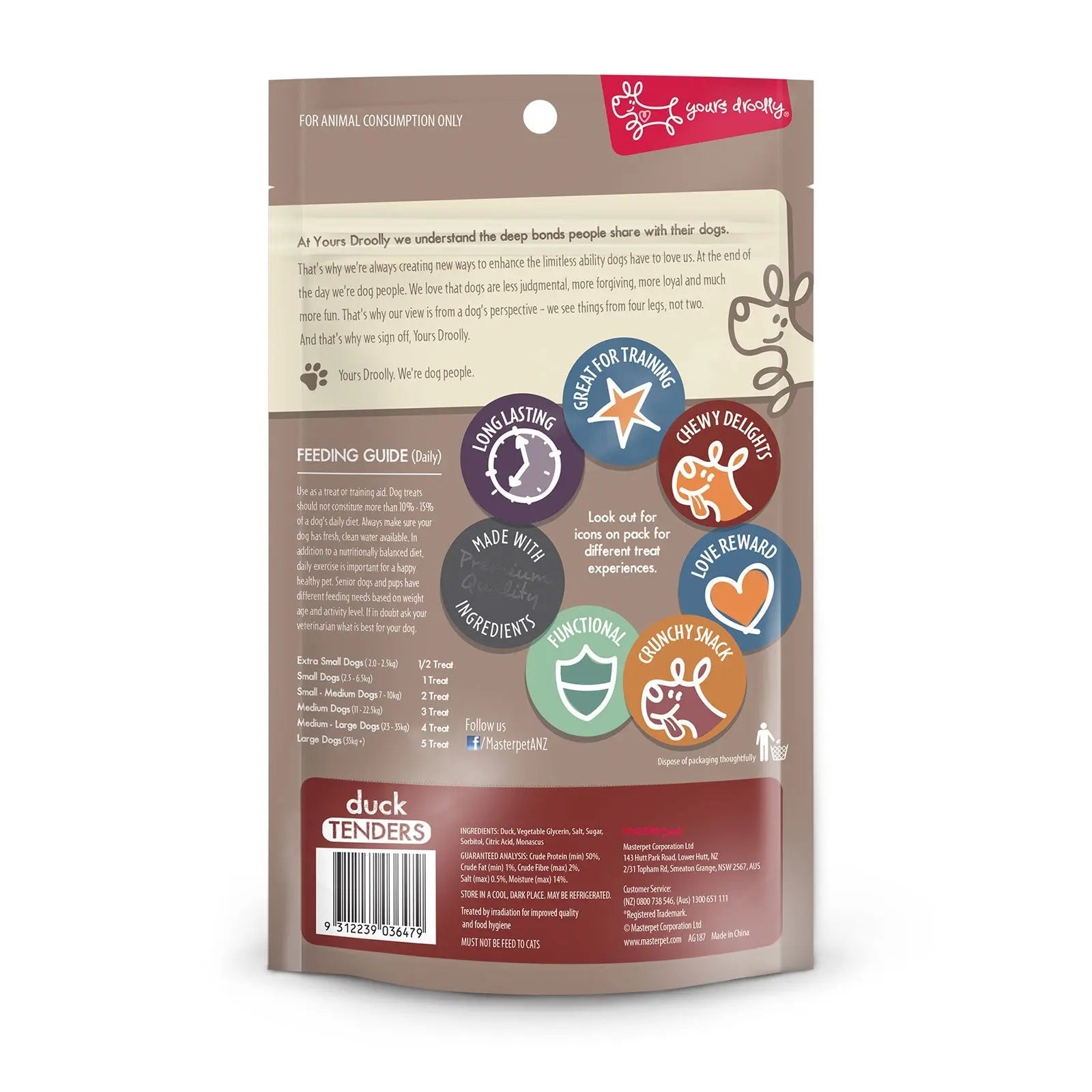 Yours Droolly Duck Tenders Dog Treat - Kellyville Pets