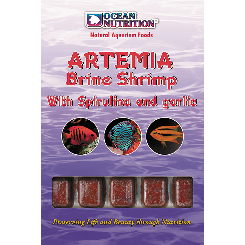 Ocean Nutrition Frozen Artemia Brine Shrimp with Spirulina and Garlic