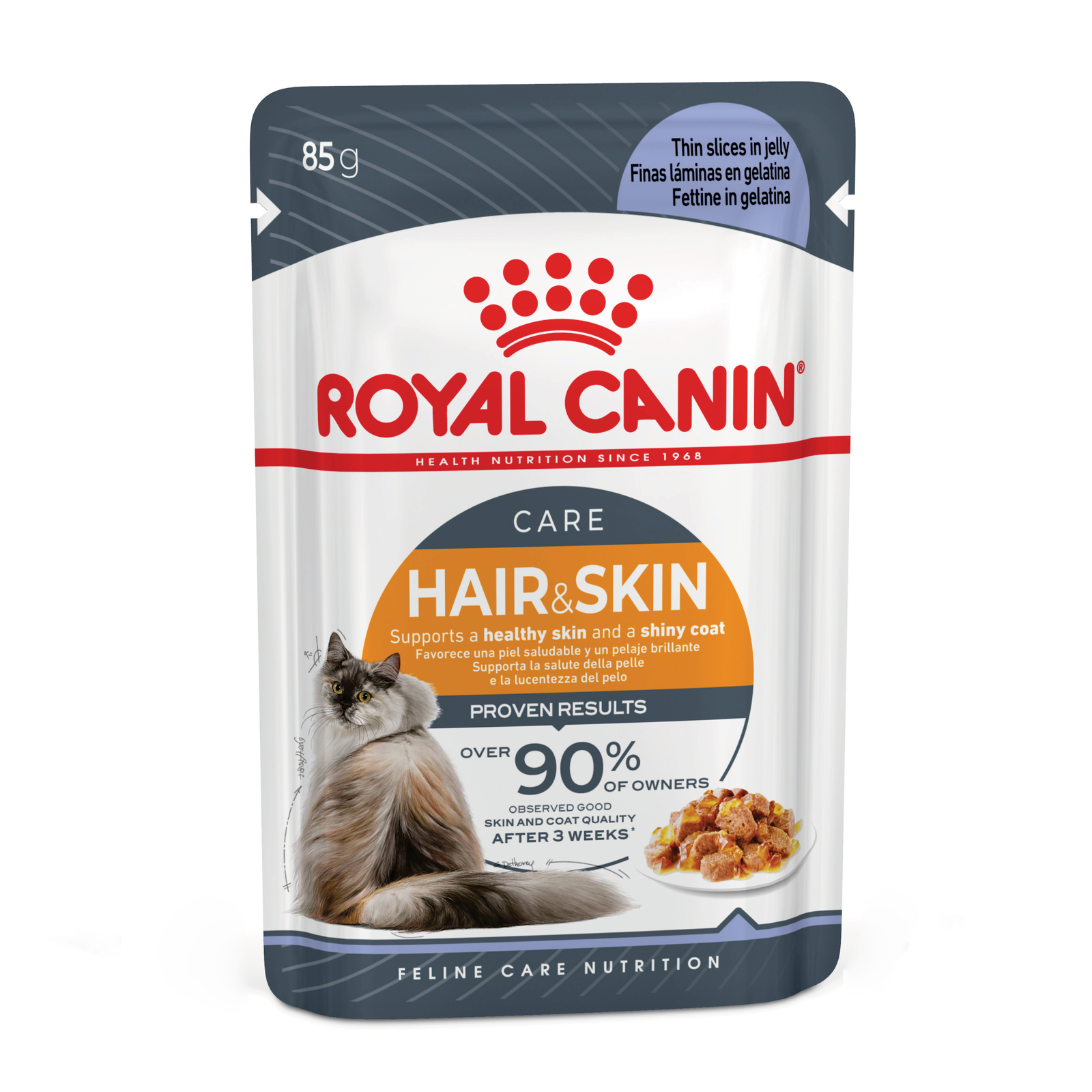 Royal Canin Cat Food Pouch Adult Hair & Skin Care in Jelly