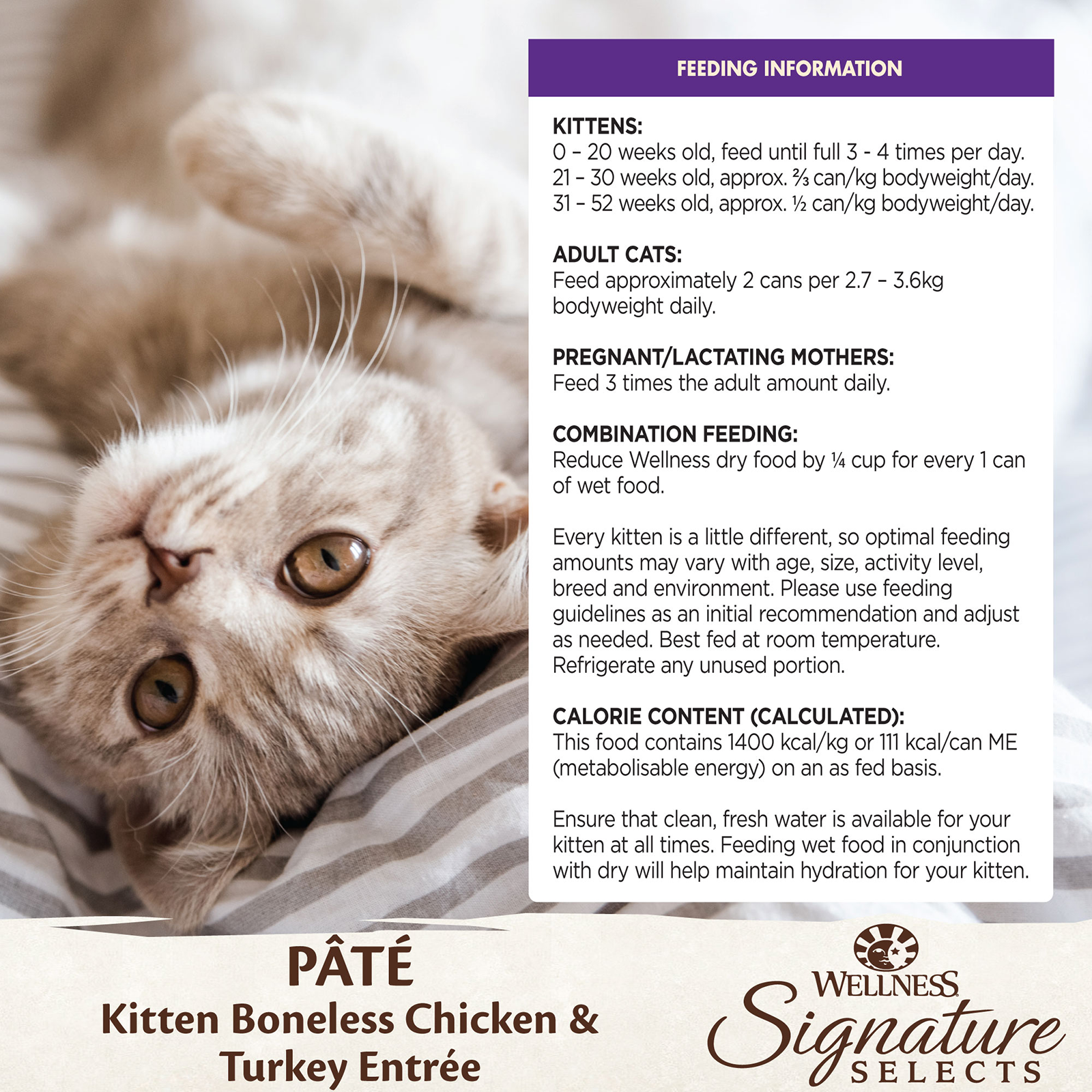 Wellness CORE Signature Selects Cat Food Can Kitten Chicken & Turkey Entreé