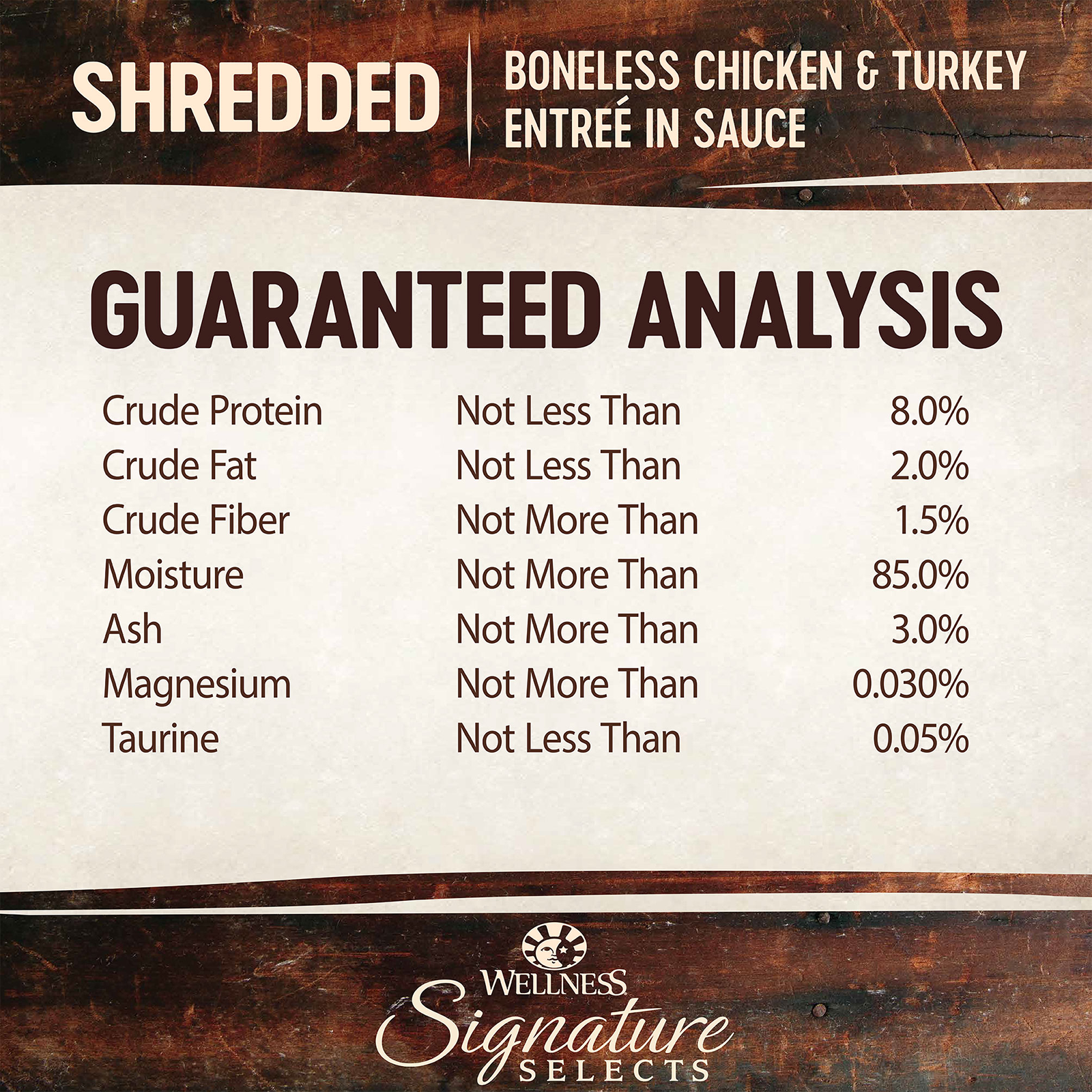 Wellness CORE Signature Selects Cat Food Can Adult Shredded Boneless Chicken & Turkey Entreé