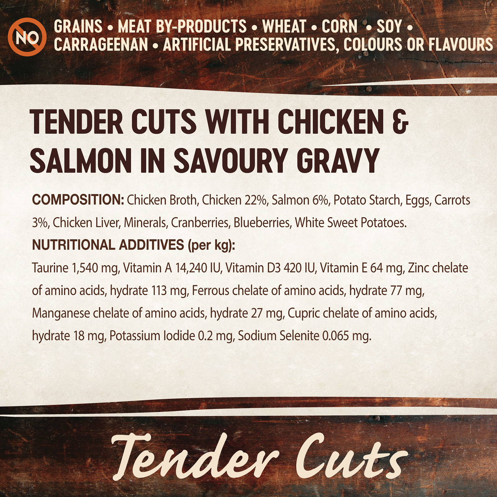Wellness CORE Tender Cuts Cat Food Pouch Adult With Chicken & Salmon in Savoury Gravy