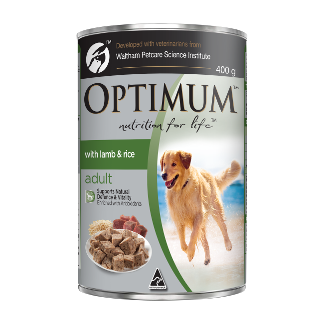 Optimum Dog Food Can Adult Lamb & Rice