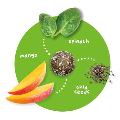 Petervescence Treat-A-Balls Mango, Chia & Spinach