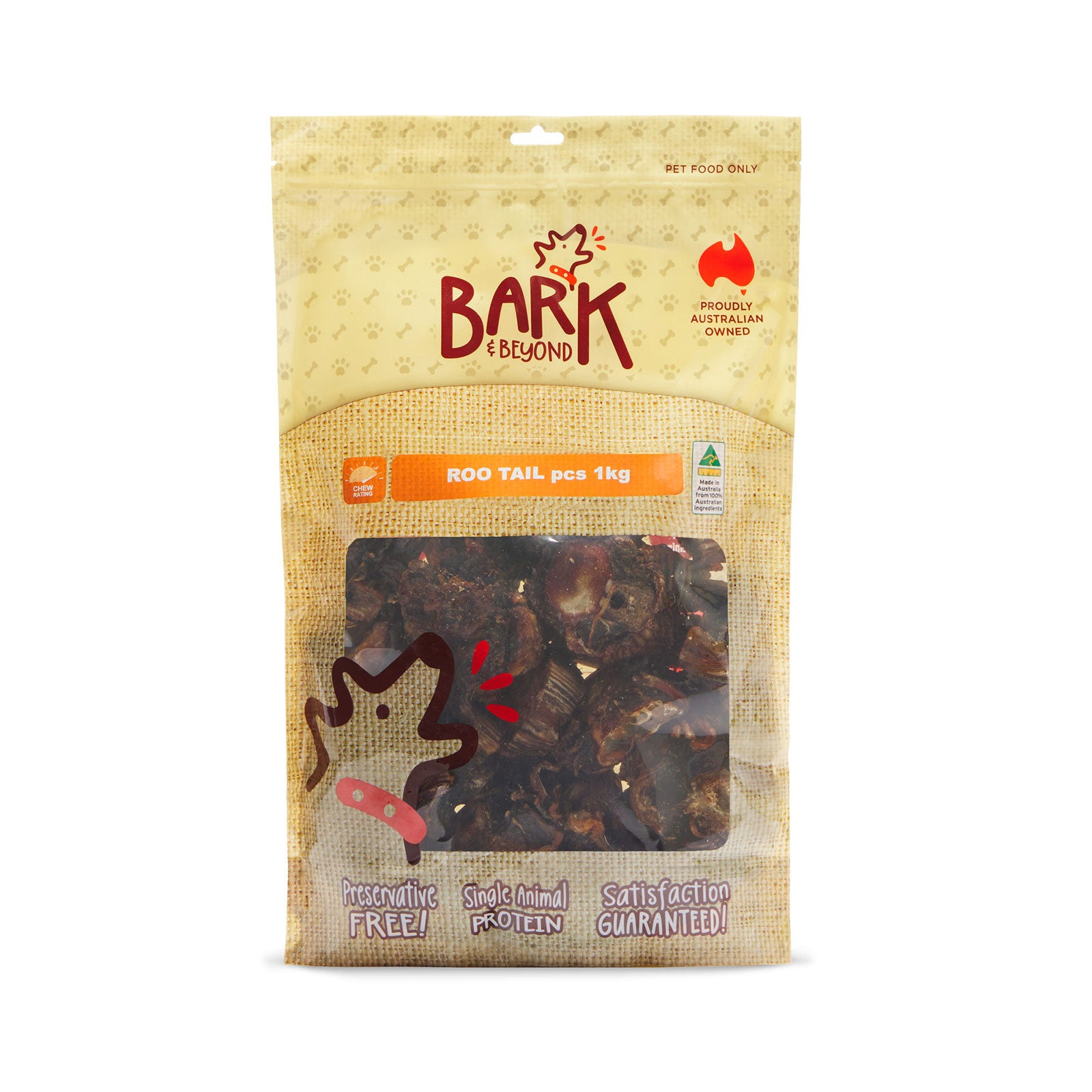 Bark & Beyond Roo Tail Pieces 1kg