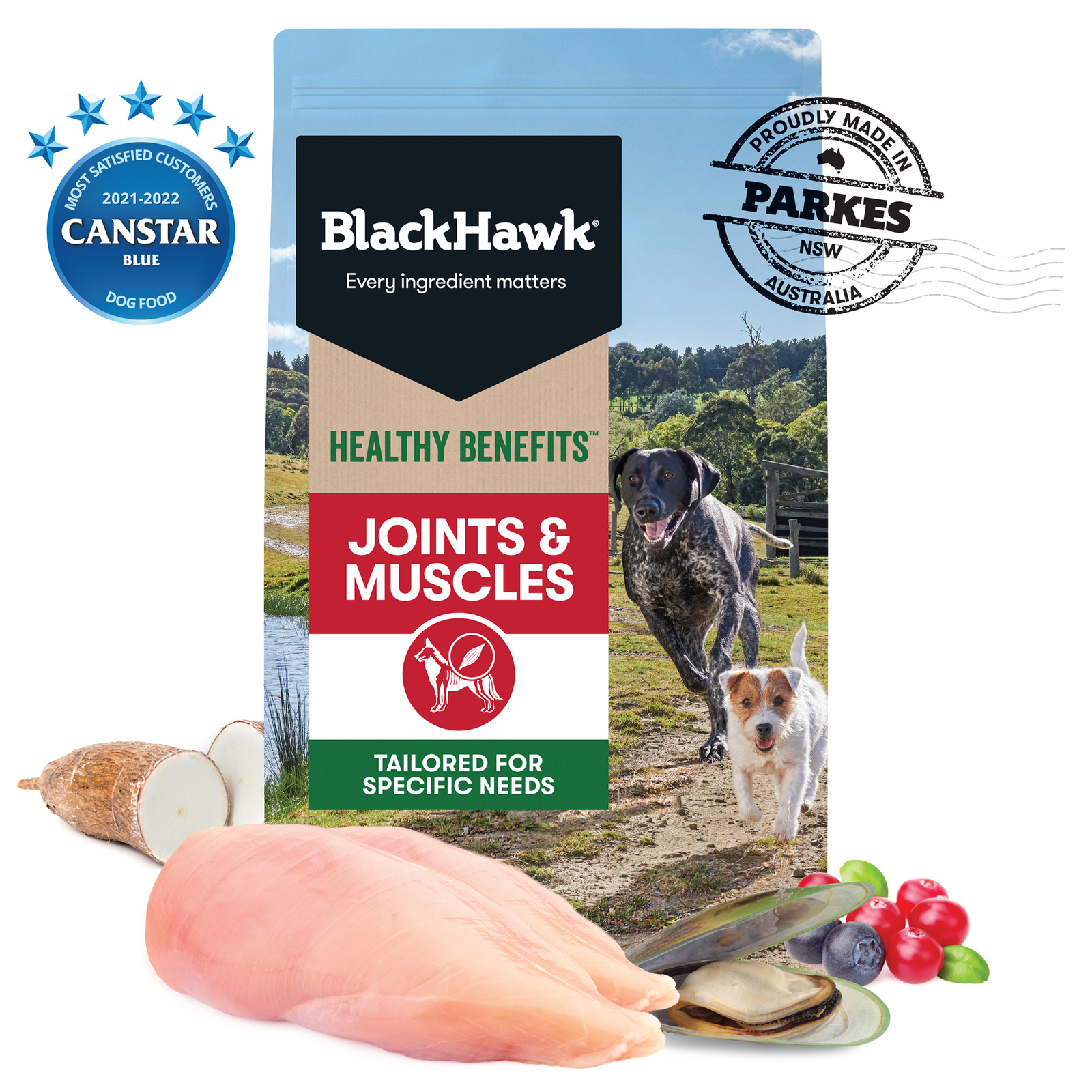 Black Hawk Healthy Benefits Dog Food Adult Joints & Muscles