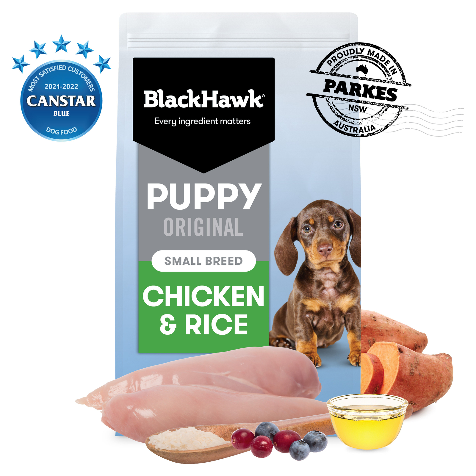 Black Hawk Dog Food Puppy Small Breed Chicken & Rice