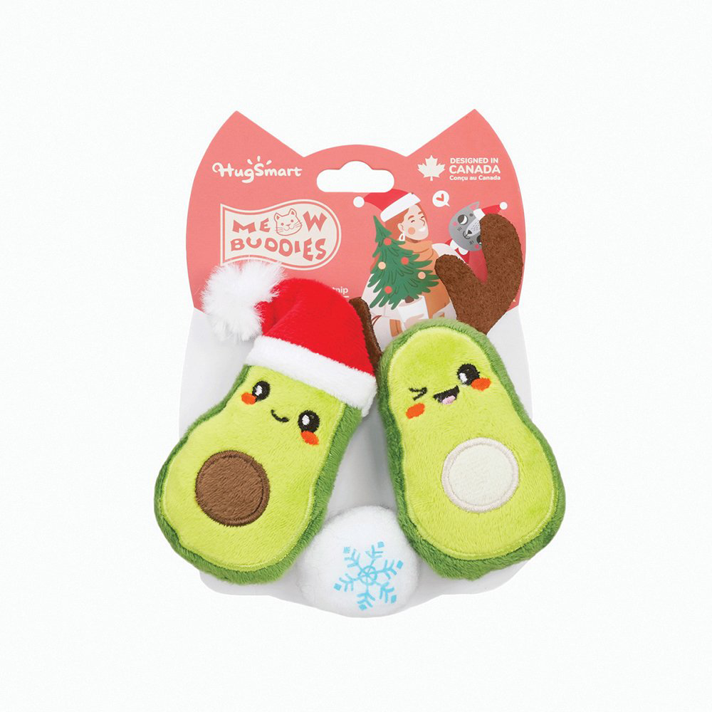 HugSmart Xmas Cat Toy Meow Buddies Avocado Christmas