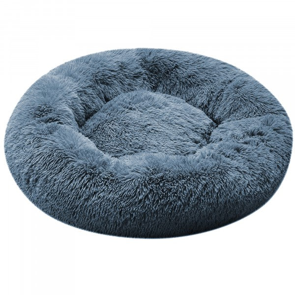 FurKidz Dog Bed Donut Bed in Luxury Pile Grey
