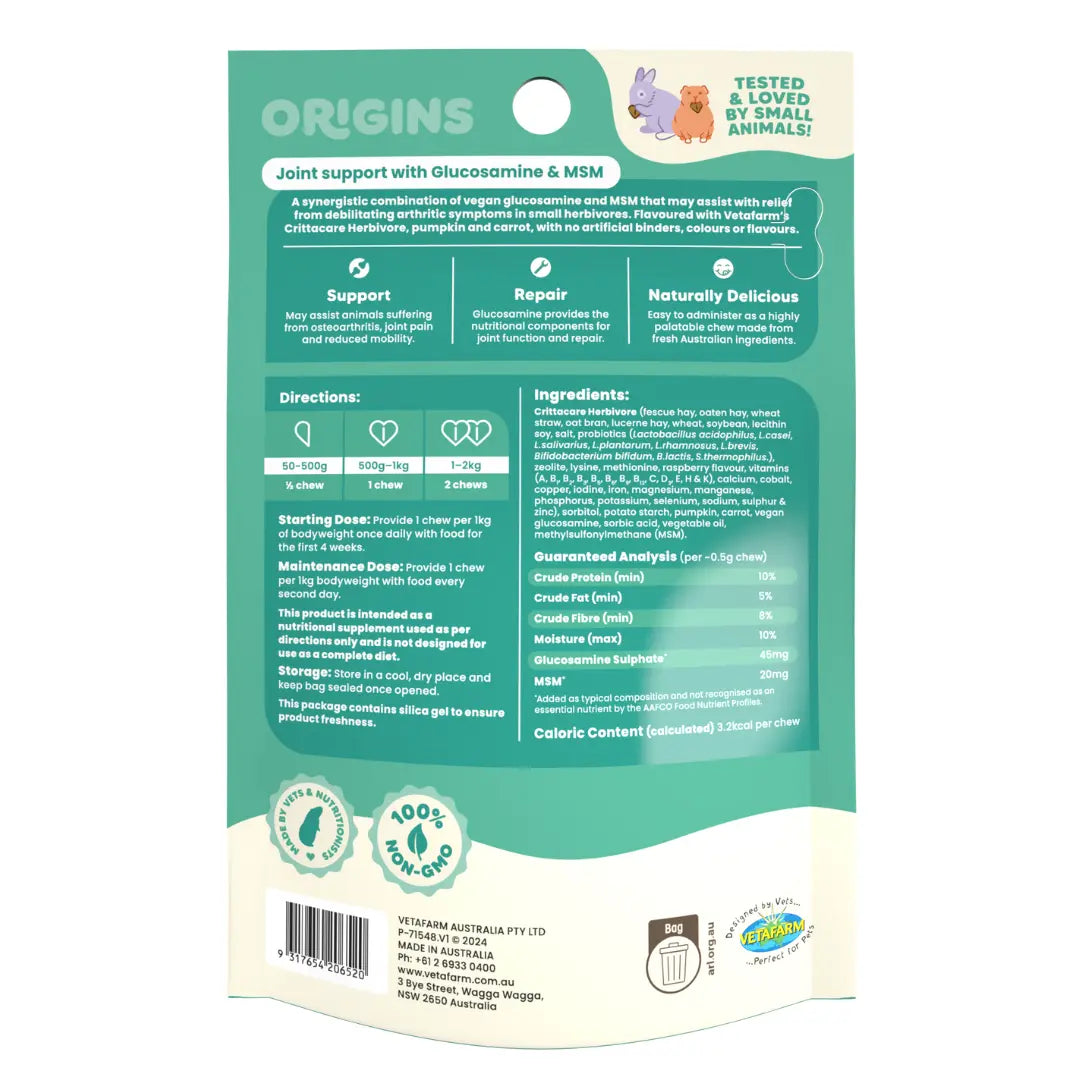 Vetafarm Origins FlexJoint Chews - 60pk Vetafarm