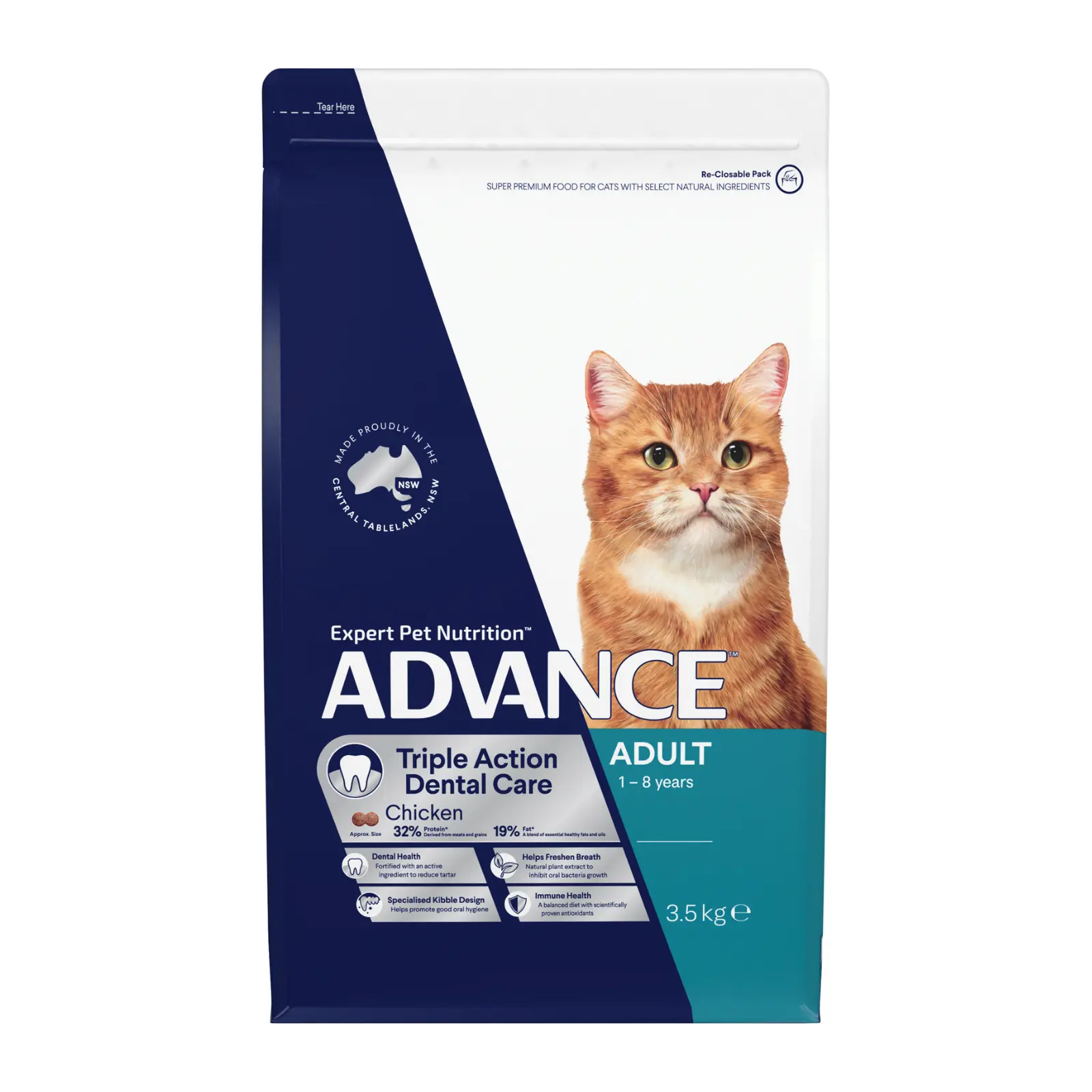 Advance Cat Food Adult Triple Action Dental Chicken Advance