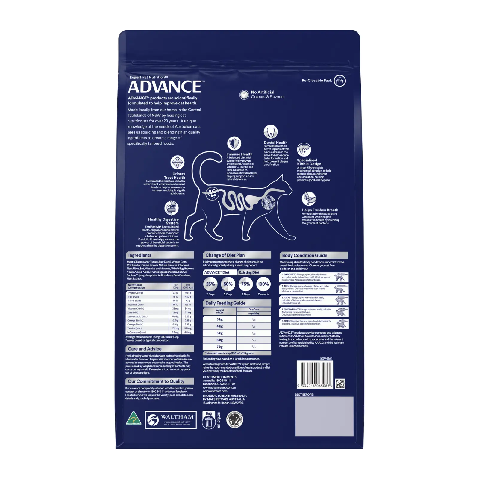 Advance Cat Food Adult Triple Action Dental Chicken Advance