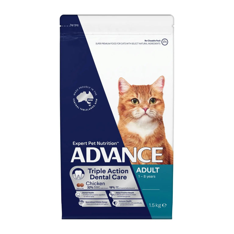 Advance Cat Food Adult Triple Action Dental Chicken Advance