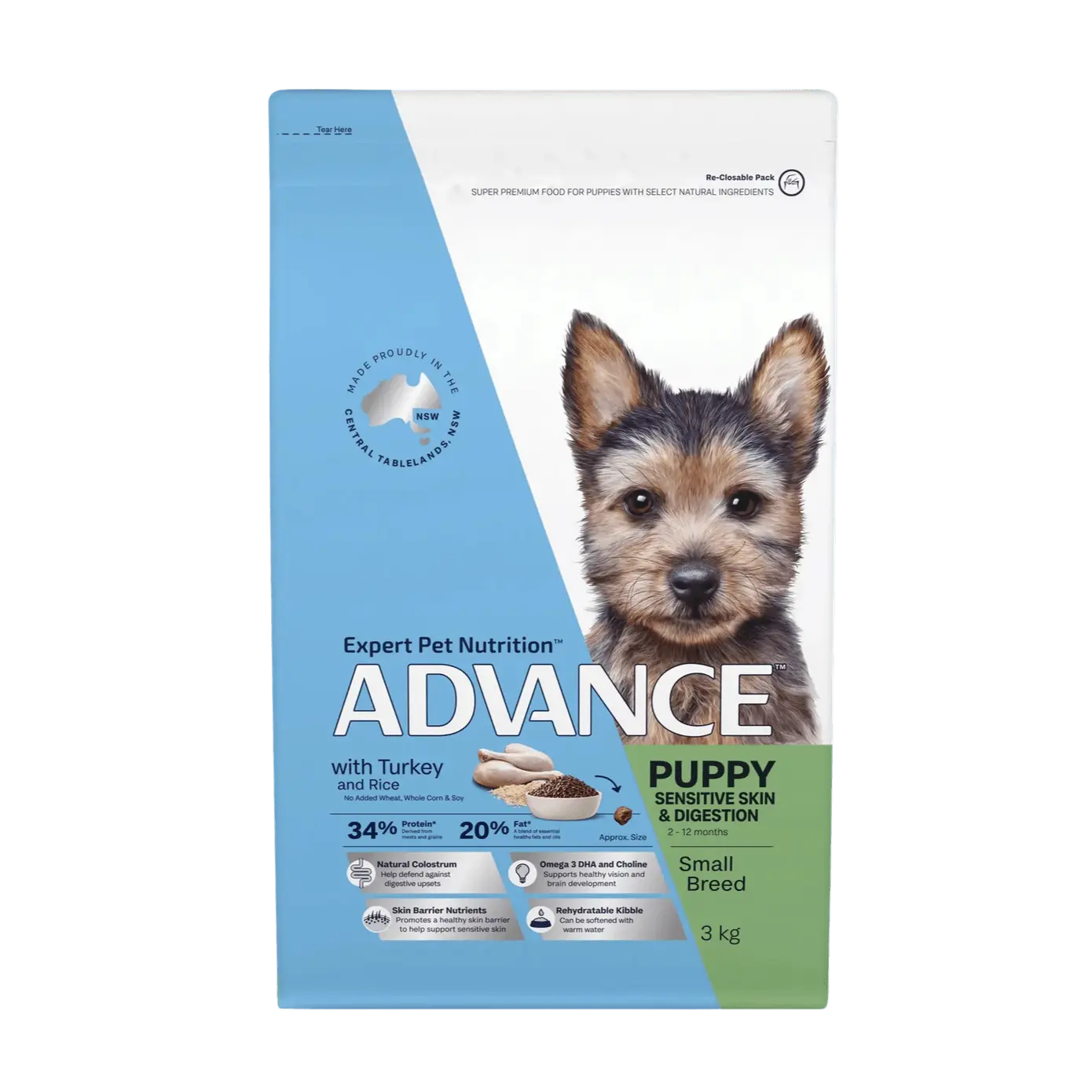 Advance Dog Food Puppy Small Breed Sensitive Skin & Digestion with Turkey and Rice - Kellyville Pets