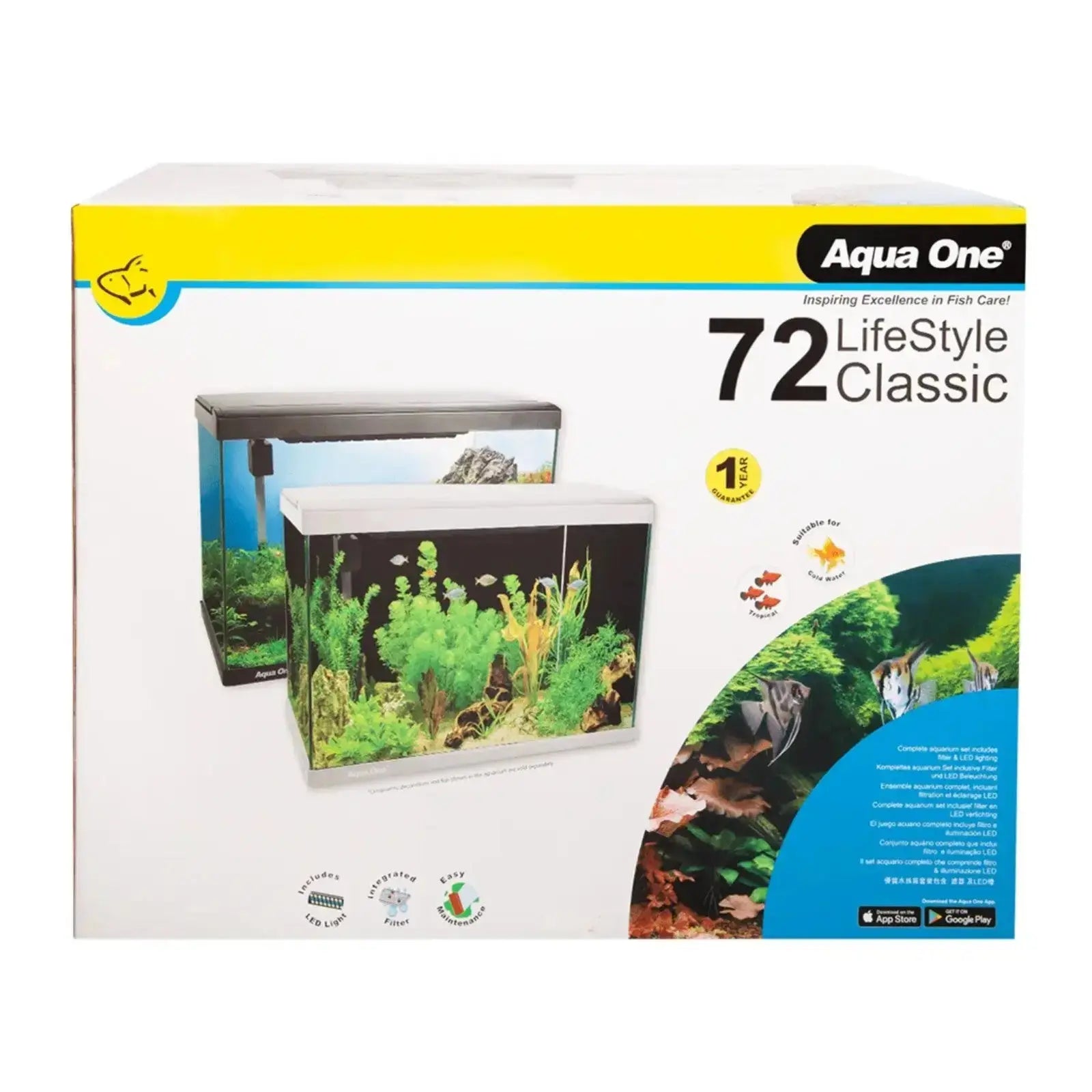Aqua One 72 Litre LifeStyle Classic Complete Glass Aquarium Aqua One