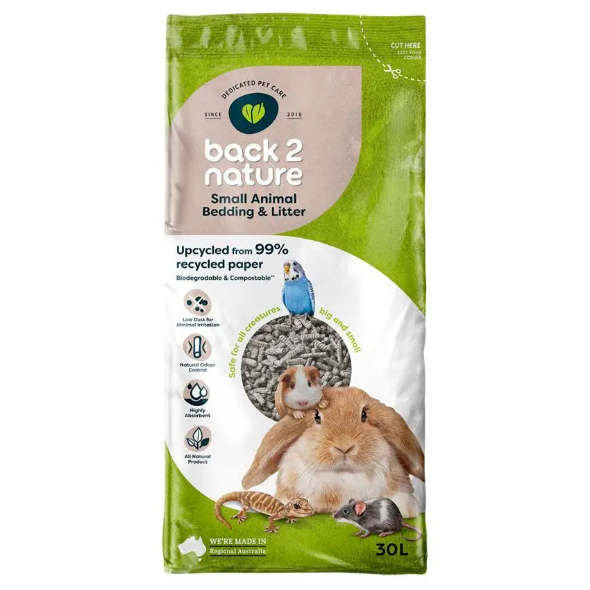 Back - 2 - Nature Small Animall Bedding & Litter 30L - Kellyville Pets