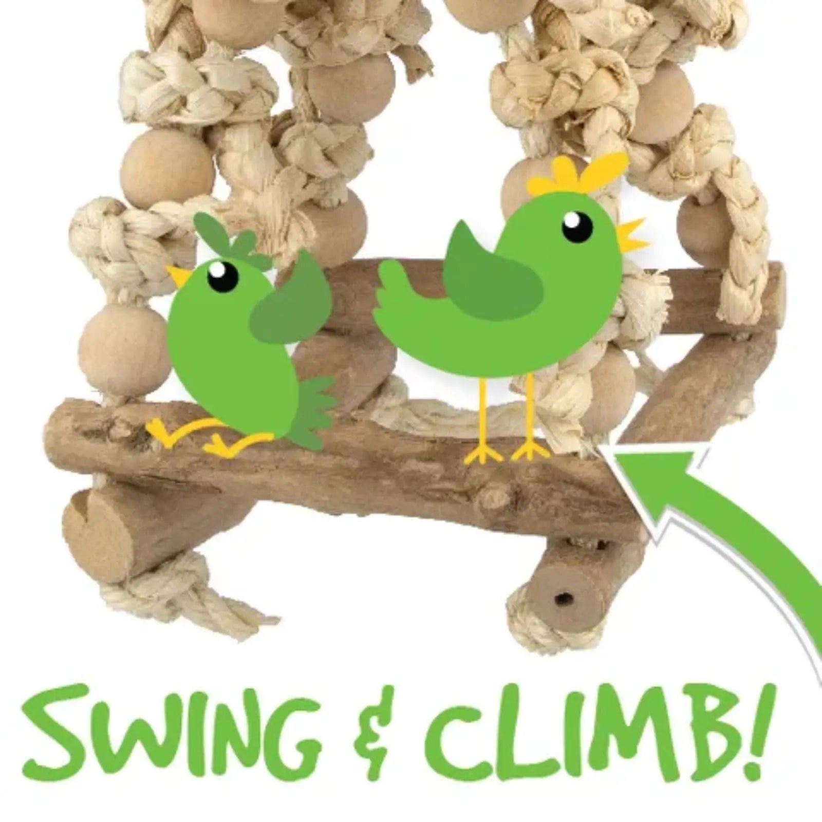 Bainbridge Natural Java Cononut Swing Bird Toy Bainbridge