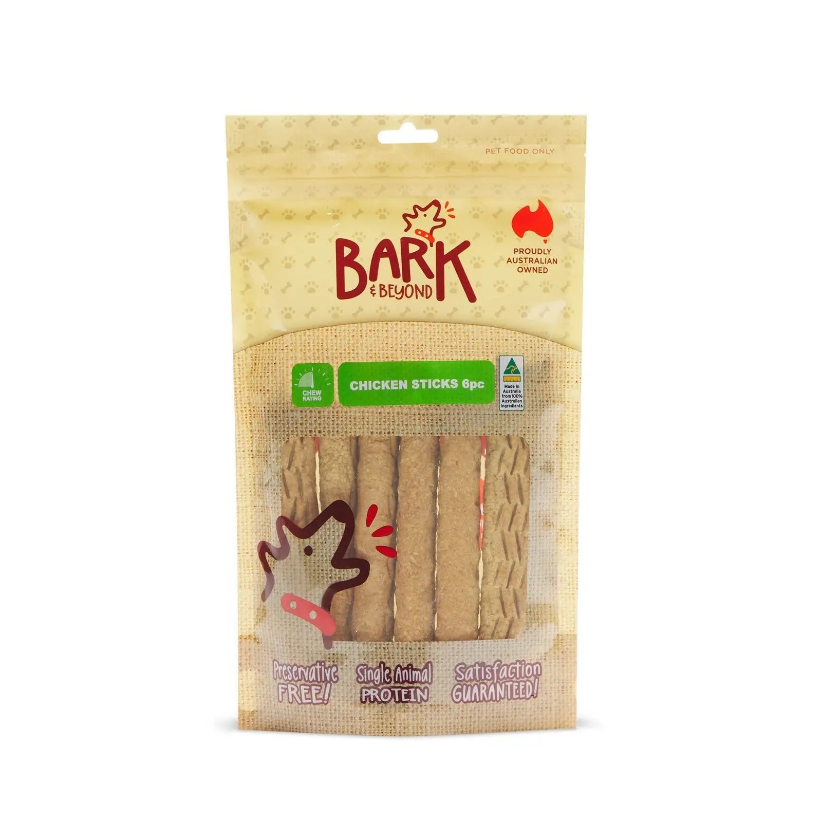 Bark & Beyond Chicken Sticks 6pk - Kellyville Pets