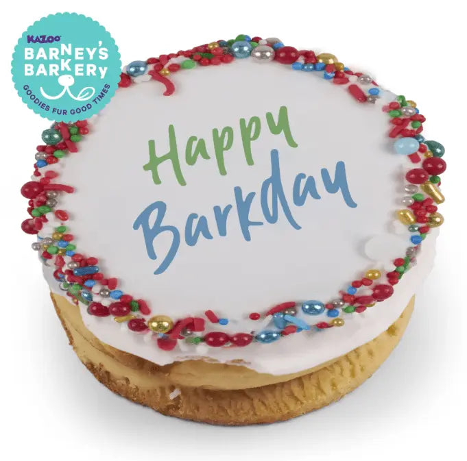 Barney's Barkery Dog Birthday Cake - Red - Kellyville Pets
