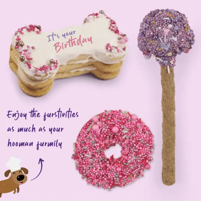 Barney's Barkery Dog Treats Birthday Party Pack - Pink - Kellyville Pets