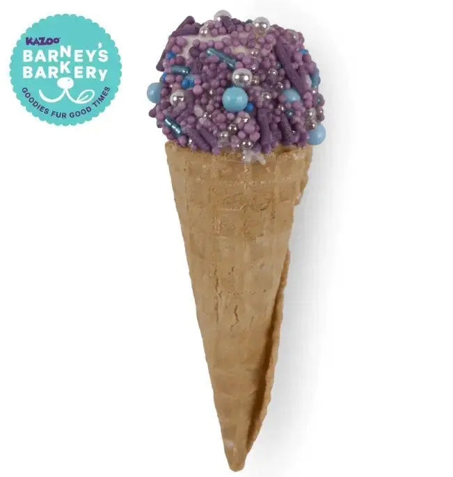 Barney's Barkery Ice Cream Cone - Purple Barneys Barkery