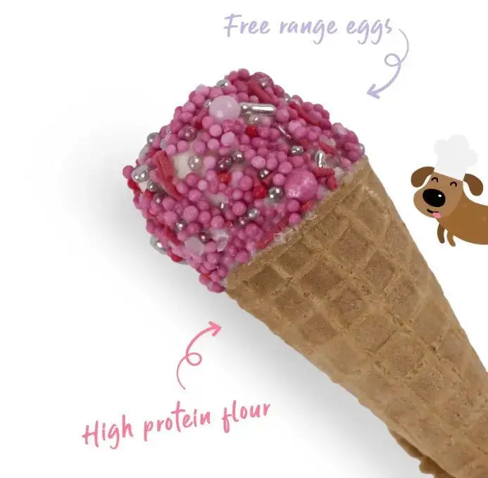 Barney's Barkery Ice Cream Cone Treat - Pink Barneys Barkery