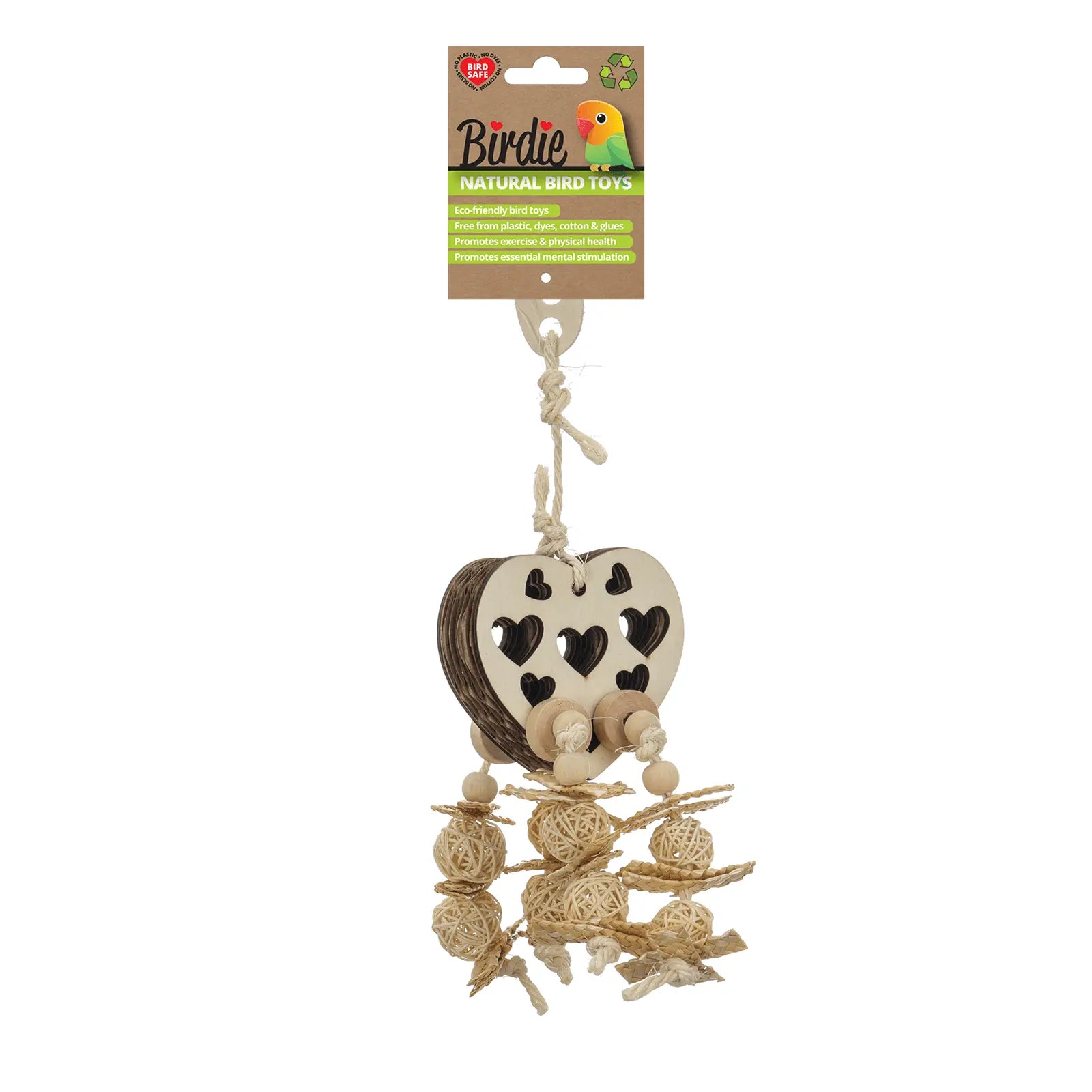 Birdie Bird Toy Foraging Heart - Kellyville Pets