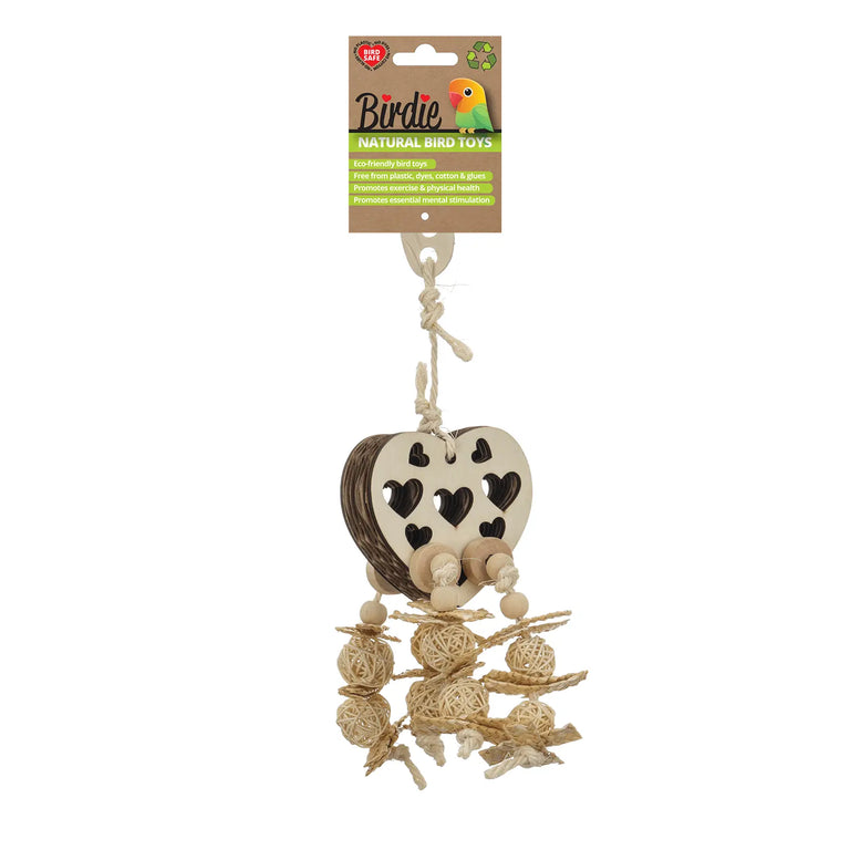 Birdie Bird Toy Foraging Heart - Kellyville Pets