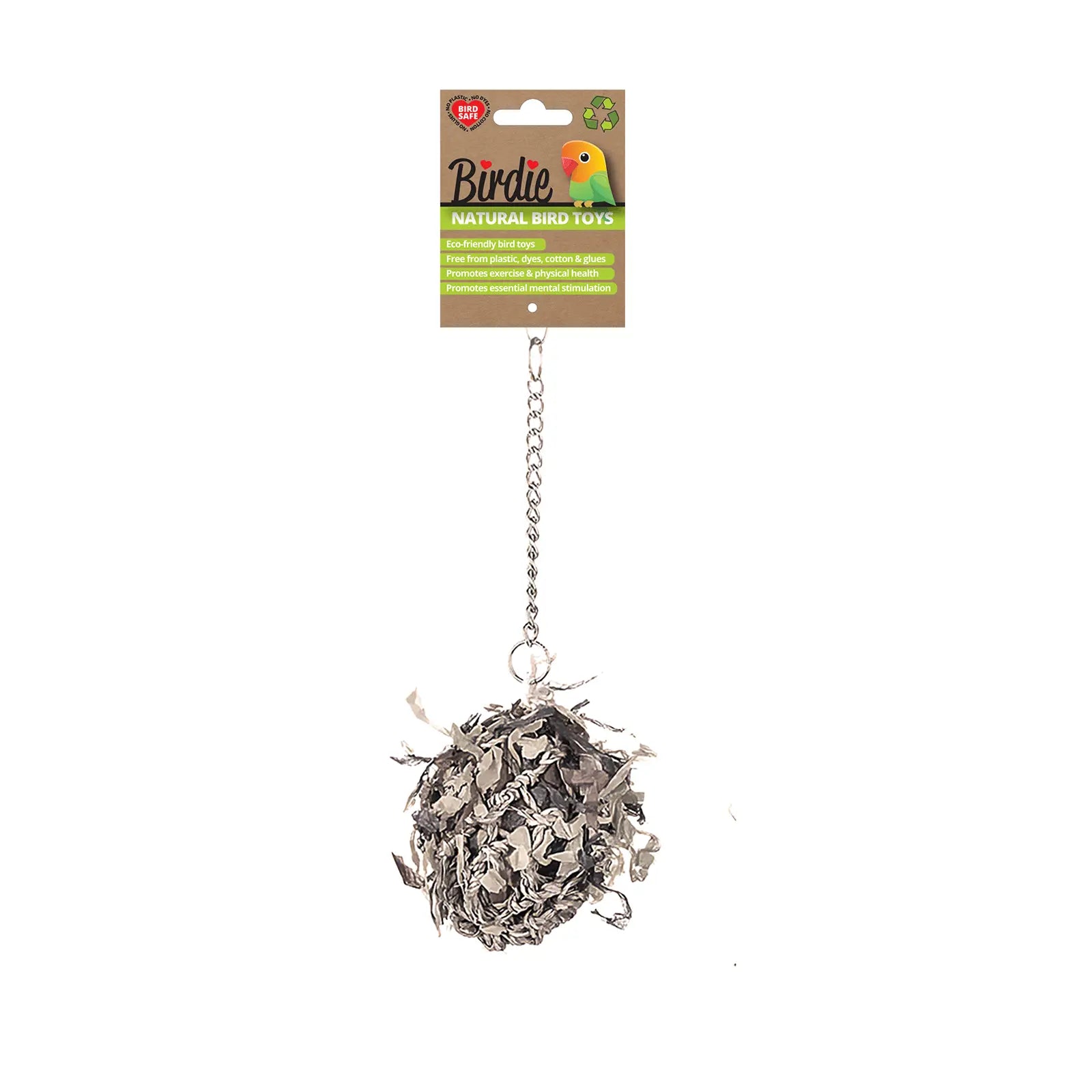 Birdie Bird Toy Super Shredding Ball - Kellyville Pets