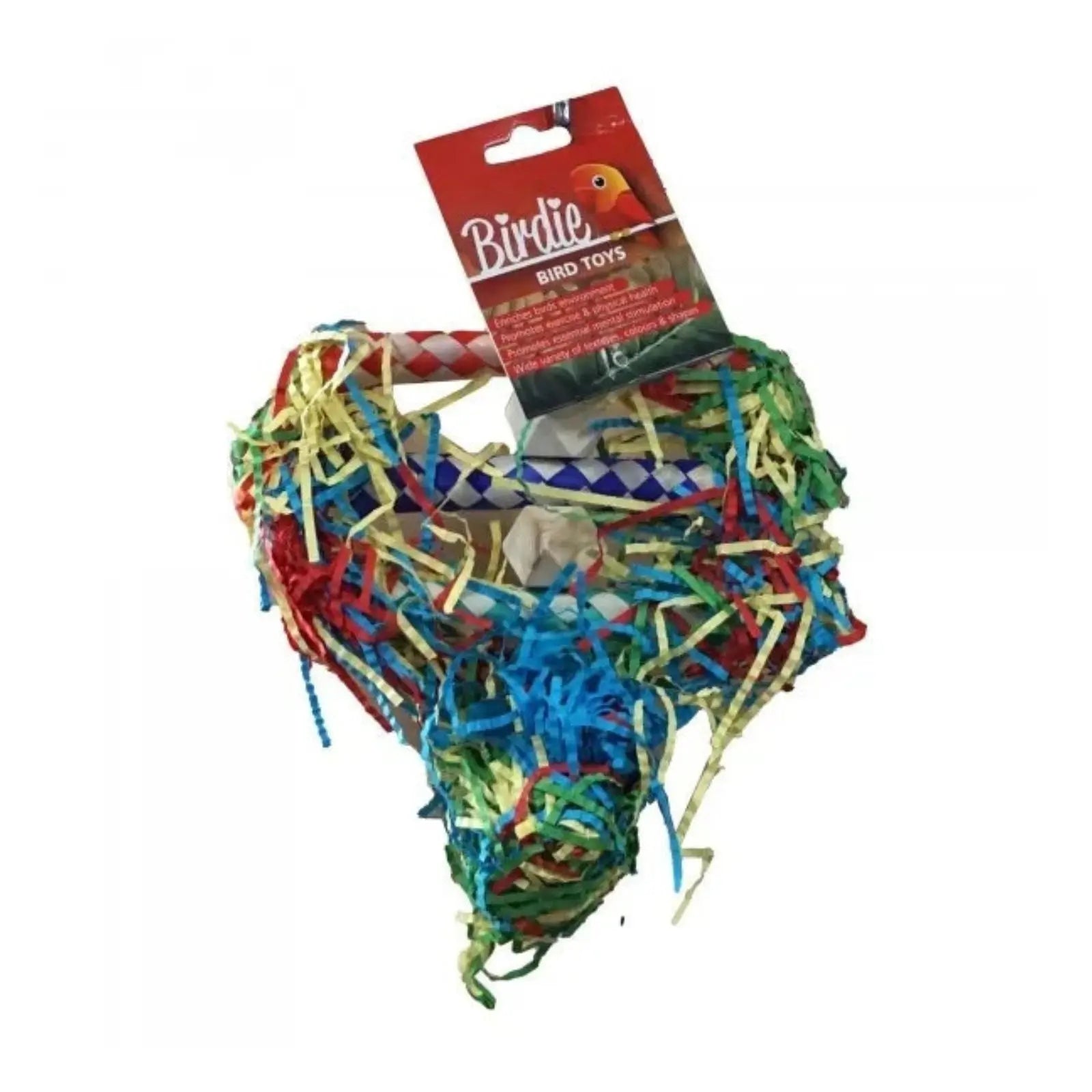 Birdie Bird toy Ratton Tubes Rainbow Shredder Medium/Large Birdie