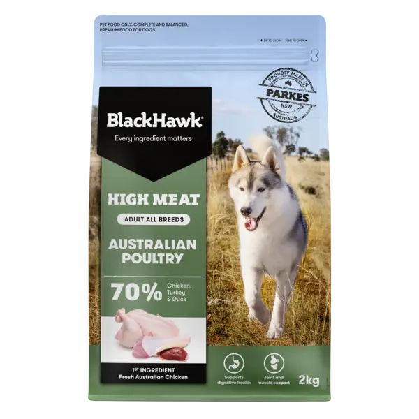 Black Hawk High Meat Australian Poultry Blend Dog Food Black Hawk