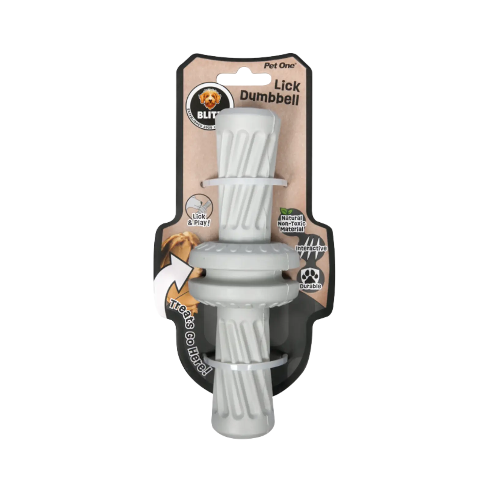 Blitz Rubber Lick Dumbbell - Grey Blitz