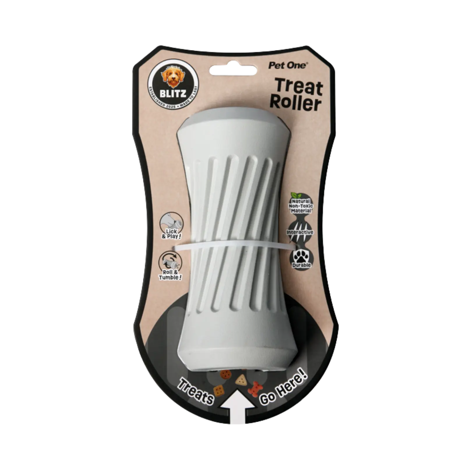 Blitz Rubber Treat Roller - Grey Blitz