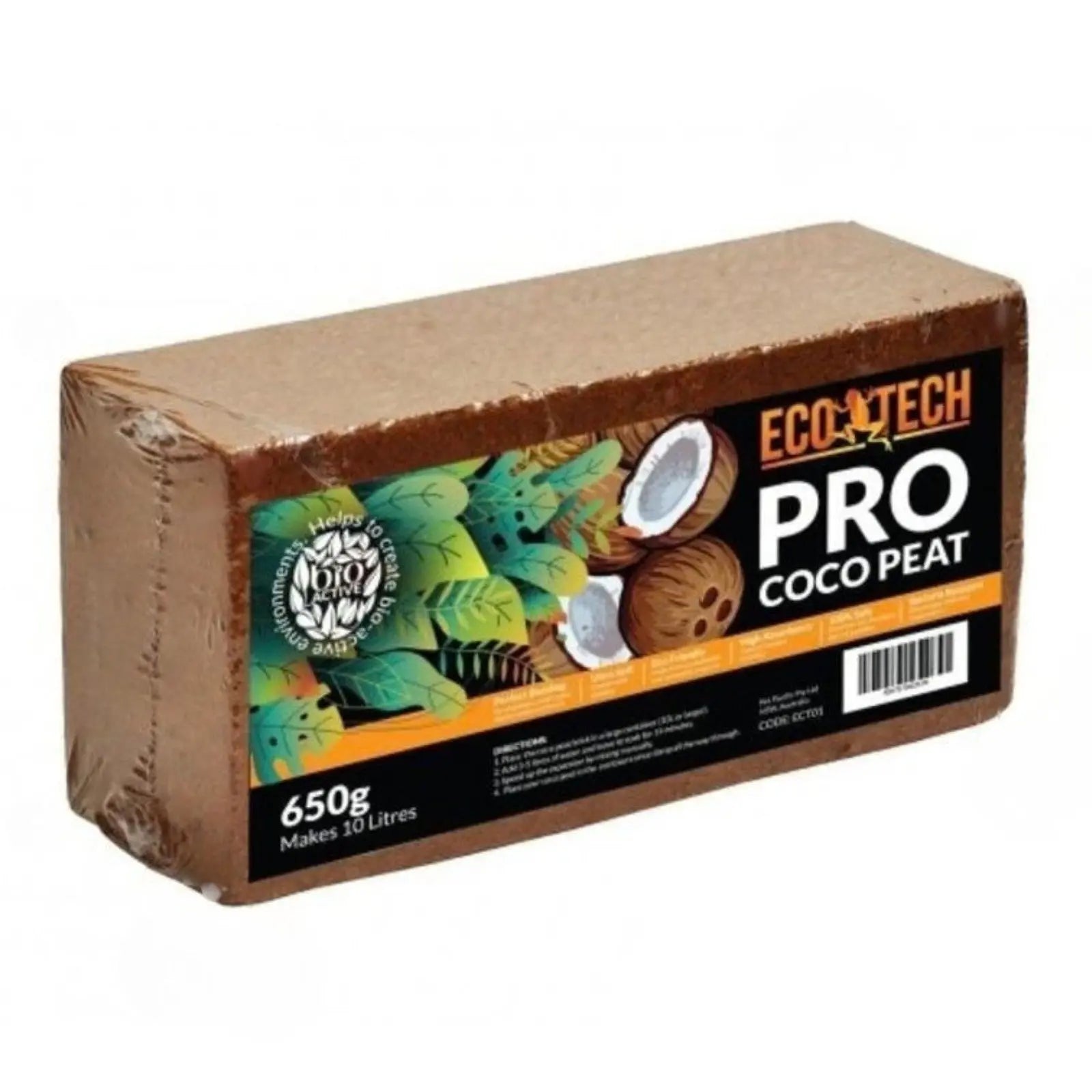 Eco Tech Pro Coco Peat Brick - 650g Eco Tech