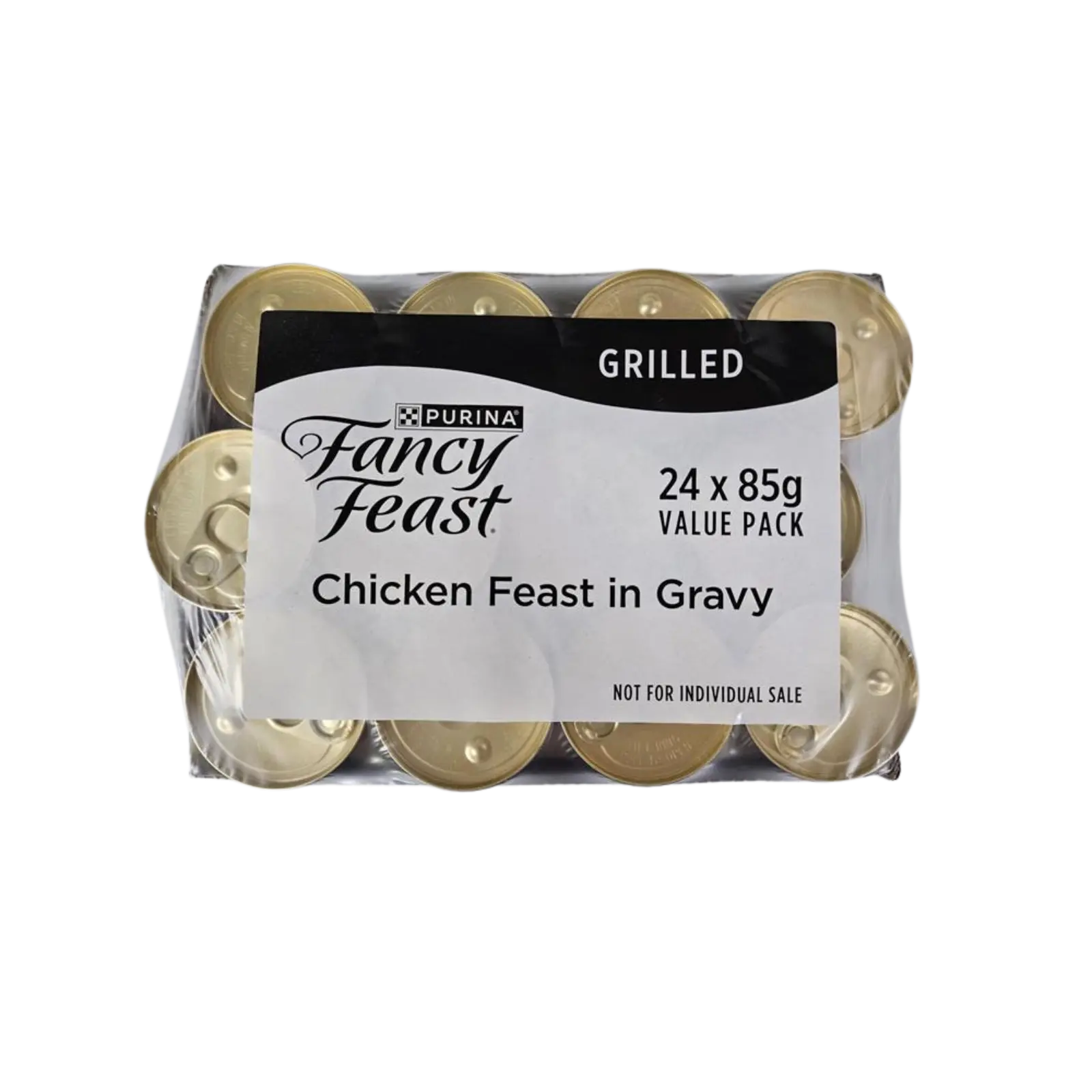 Fancy Feast Cat Food Can Adult Grilled Chicken Feast in Gravy - Tray Packaging Fancy Feast