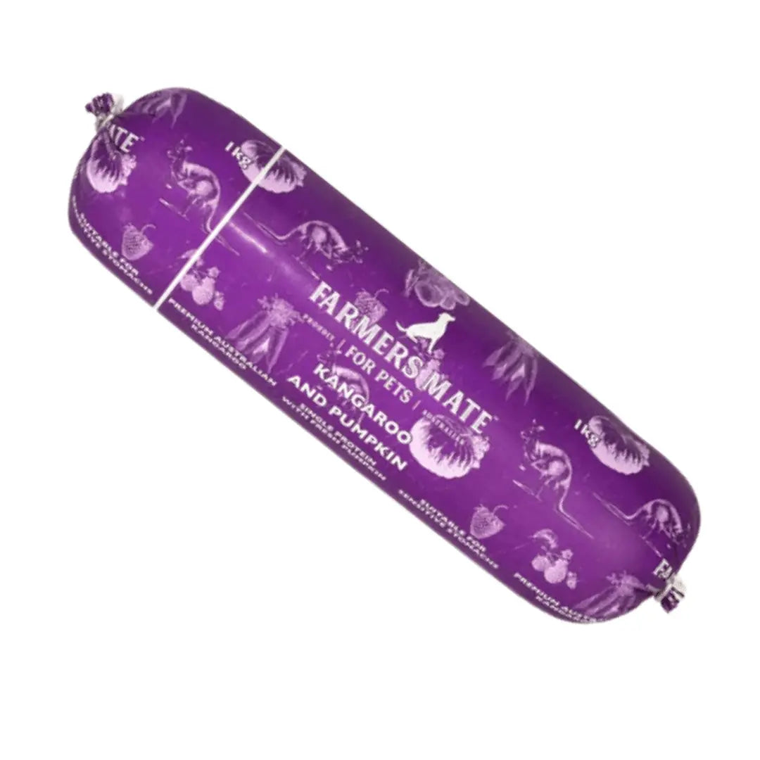 Farmers Mate for Pets Fresh Kangaroo Roll - 1kg - Kellyville Pets