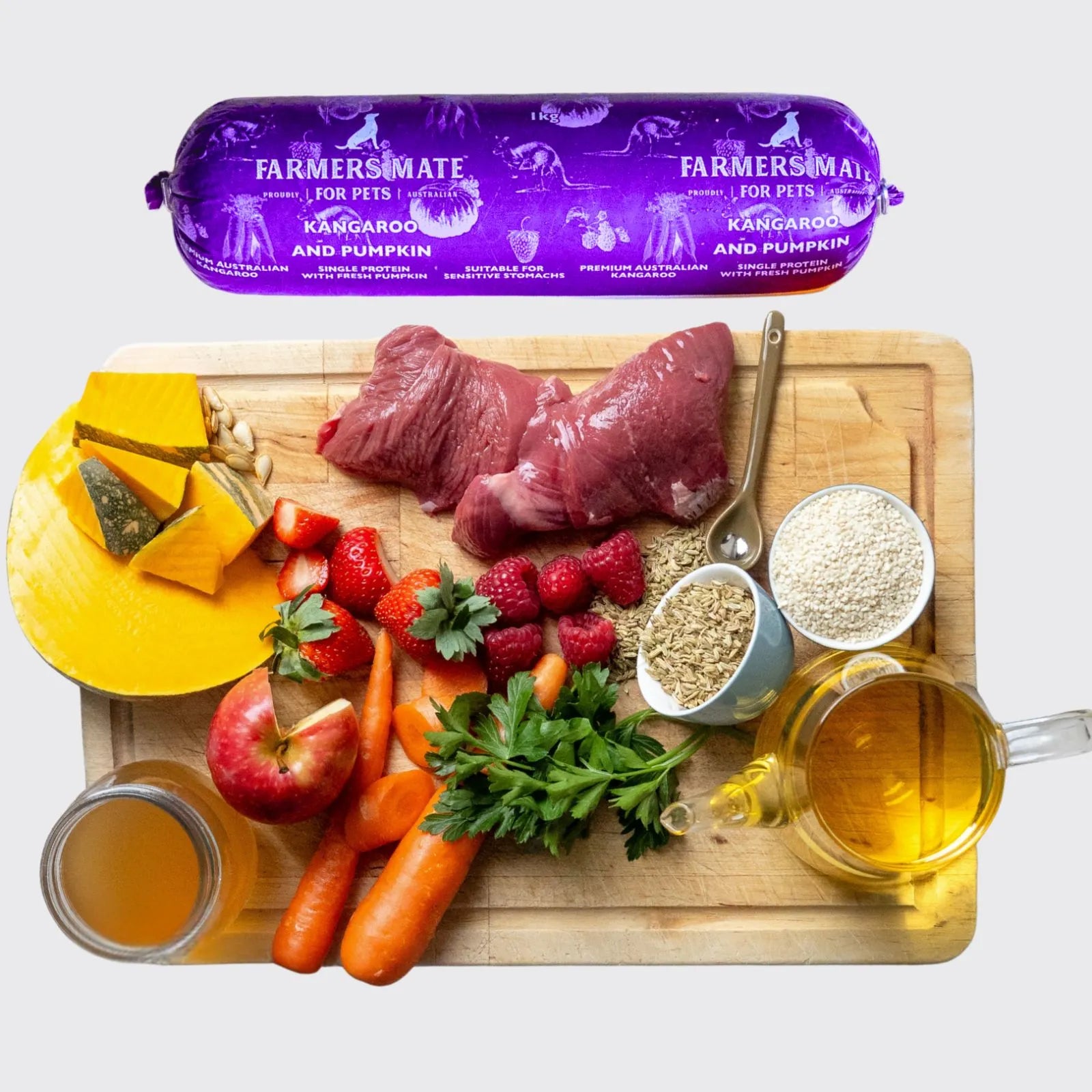 Farmers Mate for Pets Fresh Kangaroo Roll