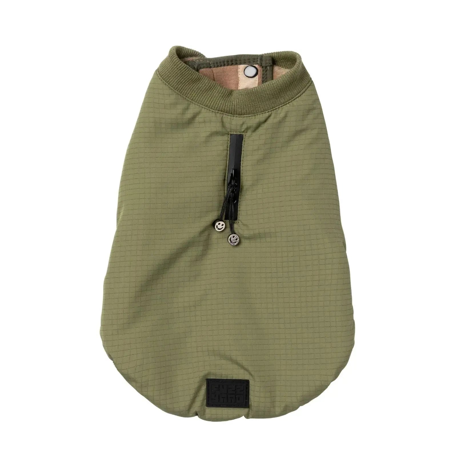 Fuzzyard Bomber Jacket  Dog Coat - Khaki Green Fuzzyard
