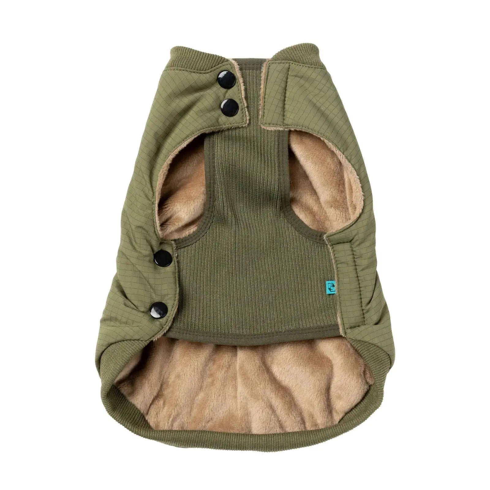 Fuzzyard Bomber Jacket  Dog Coat - Khaki Green Fuzzyard