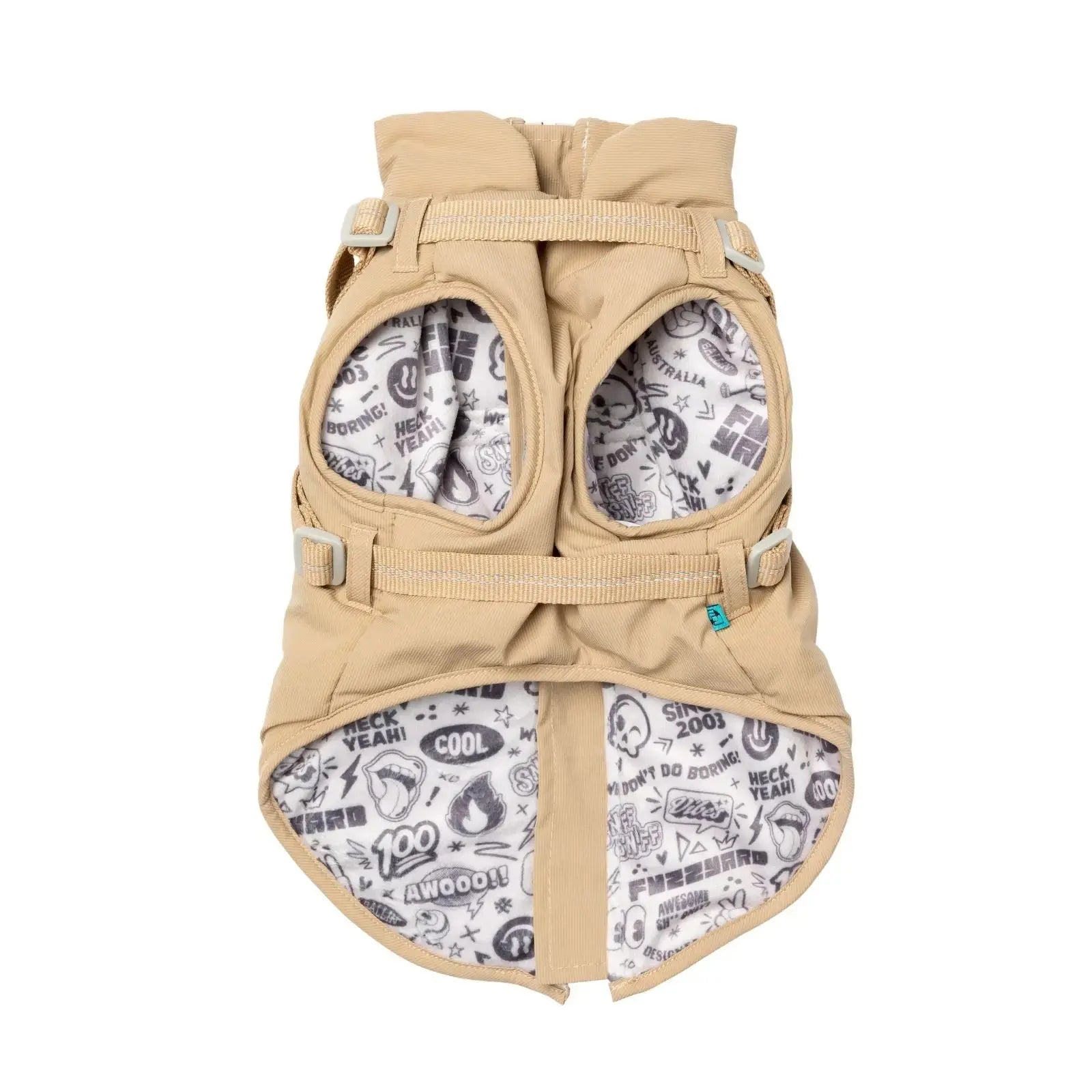 Fuzzyard Horizon Jacket  Dog Coat - Taupe Fuzzyard