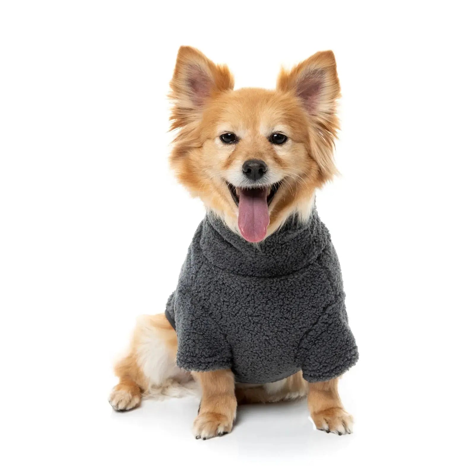 Fuzzyard Life Boucle Sweater  Dog Coat - Slate Grey Fuzzyard