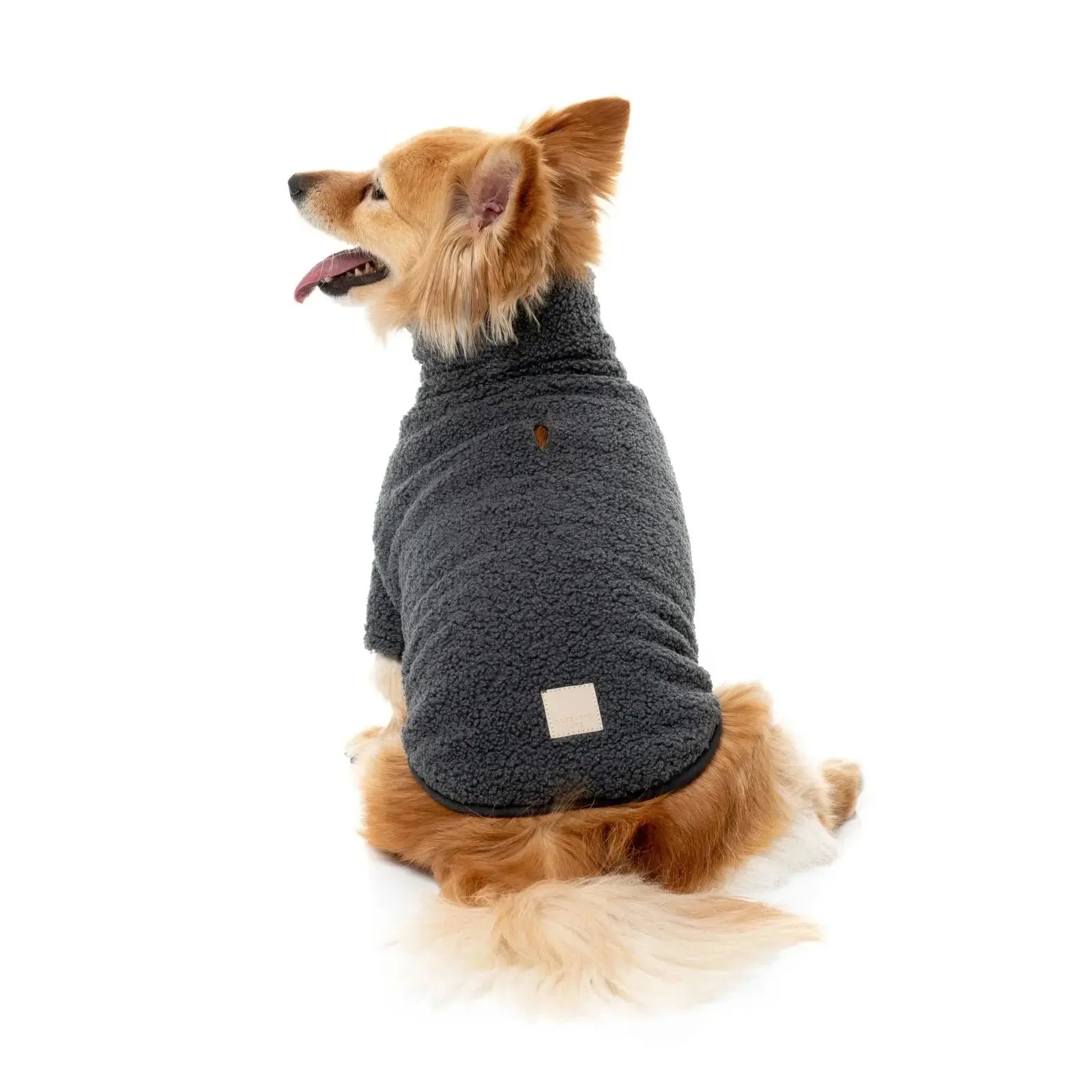 Fuzzyard Life Boucle Sweater  Dog Coat - Slate Grey Fuzzyard