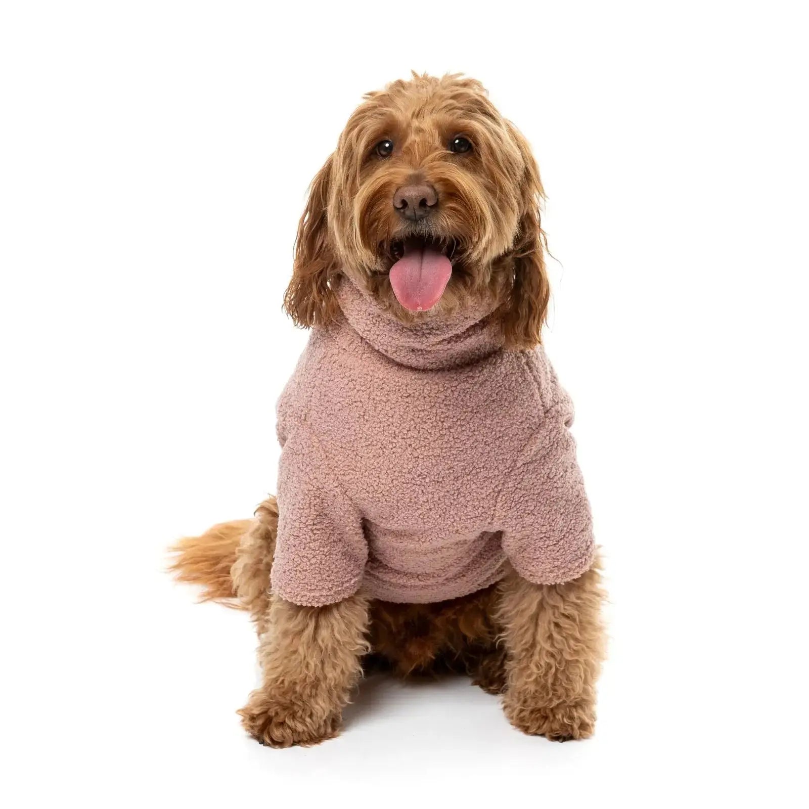 Fuzzyard Life Boucle Sweater  Dog Coat - Soft Blush Fuzzyard