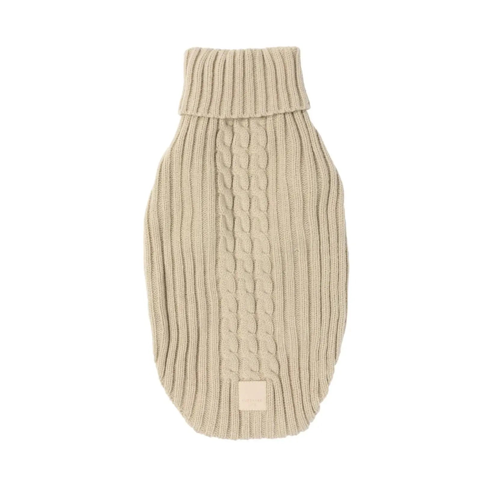 Fuzzyard Life Knitted Dog Coat - Sandstone Fuzzyard