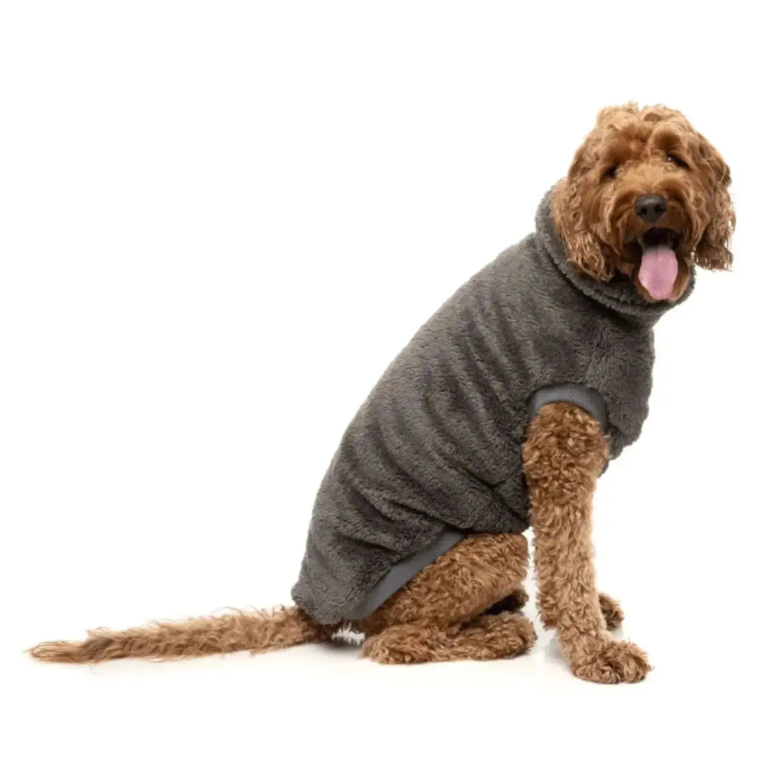 Fuzzyard Turtle Teddy Sweater  Dog Coat - Gunmetal Grey Fuzzyard