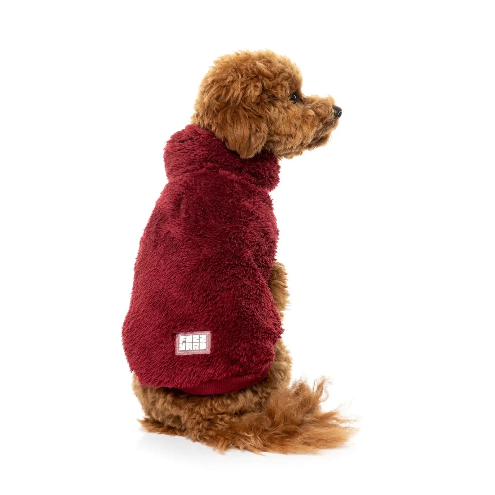 Fuzzyard Turtle Teddy Sweater  Dog Coat - Maroon Fuzzyard