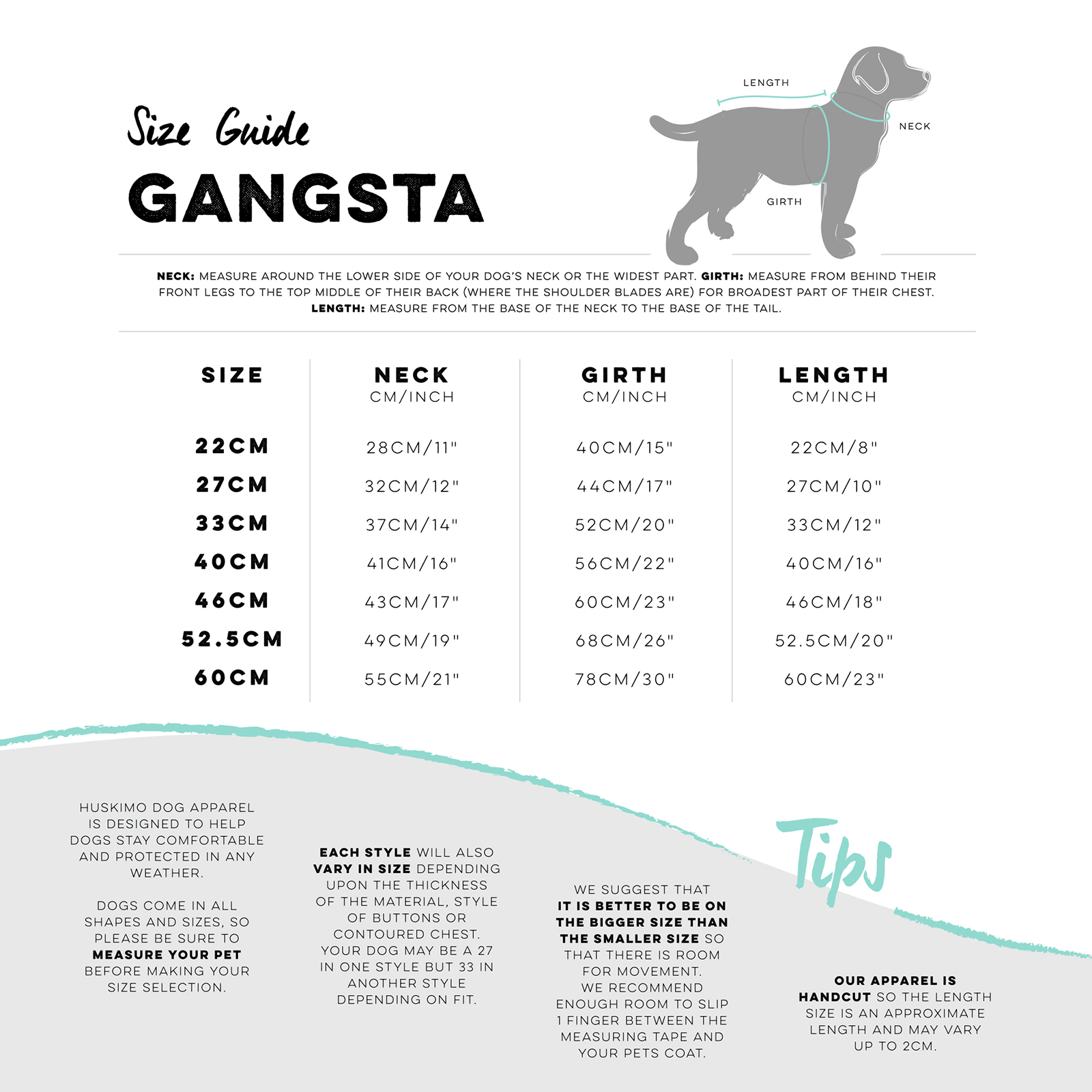 Huskimo Dog Coat Gangsta