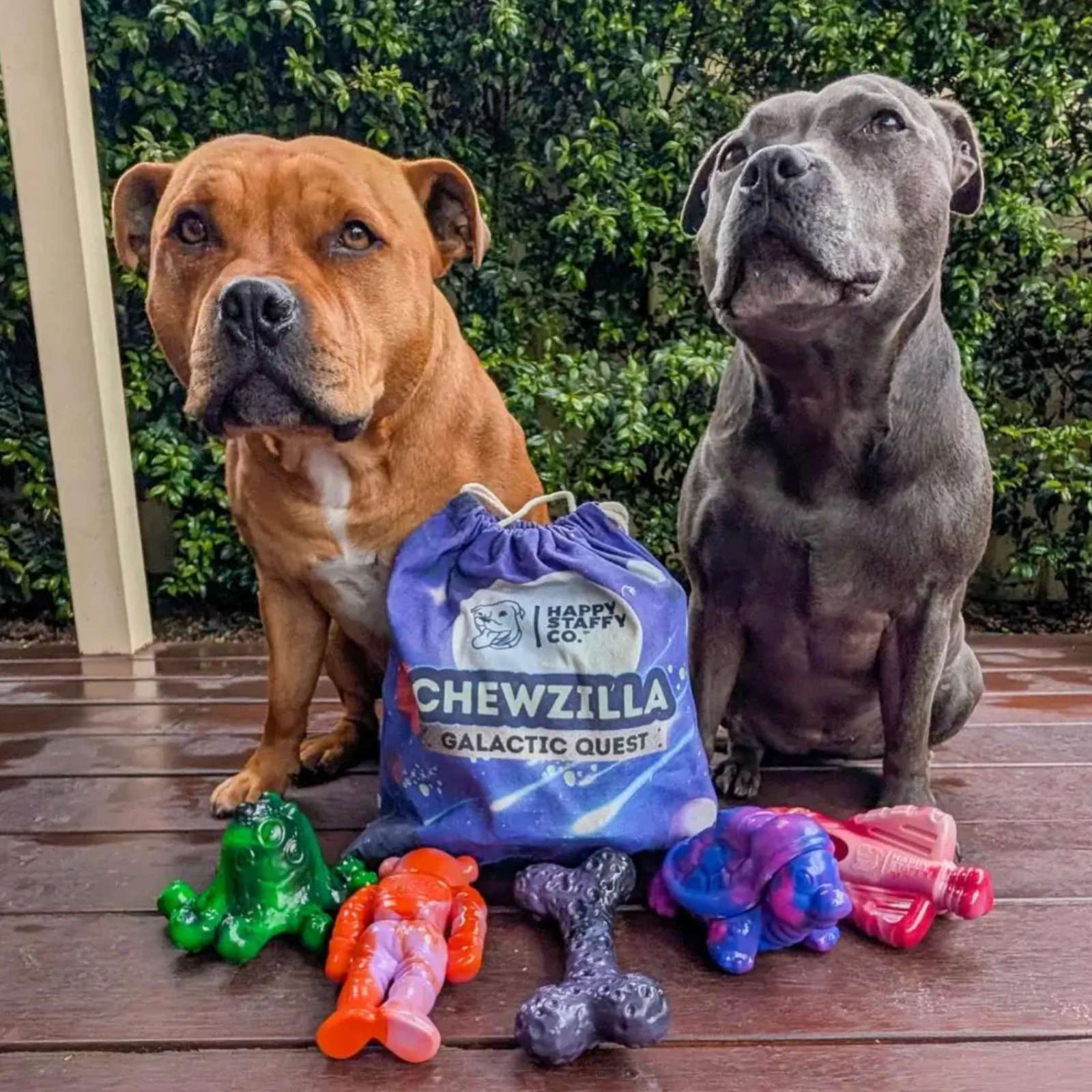 Happy Staffy Co. Chewzilla Galactic Quest Dog Toys(Gift box)