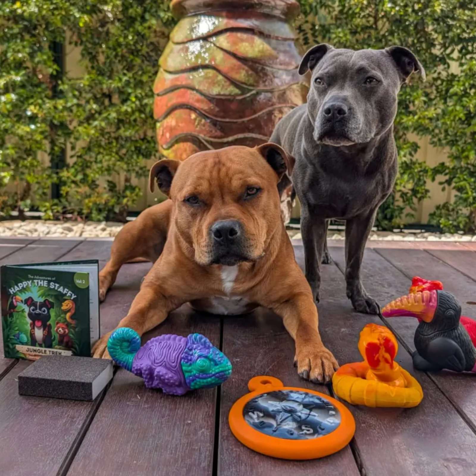 Happy Staffy Co. PowerFlex Jungle Collection Dog Toys (Gift box)